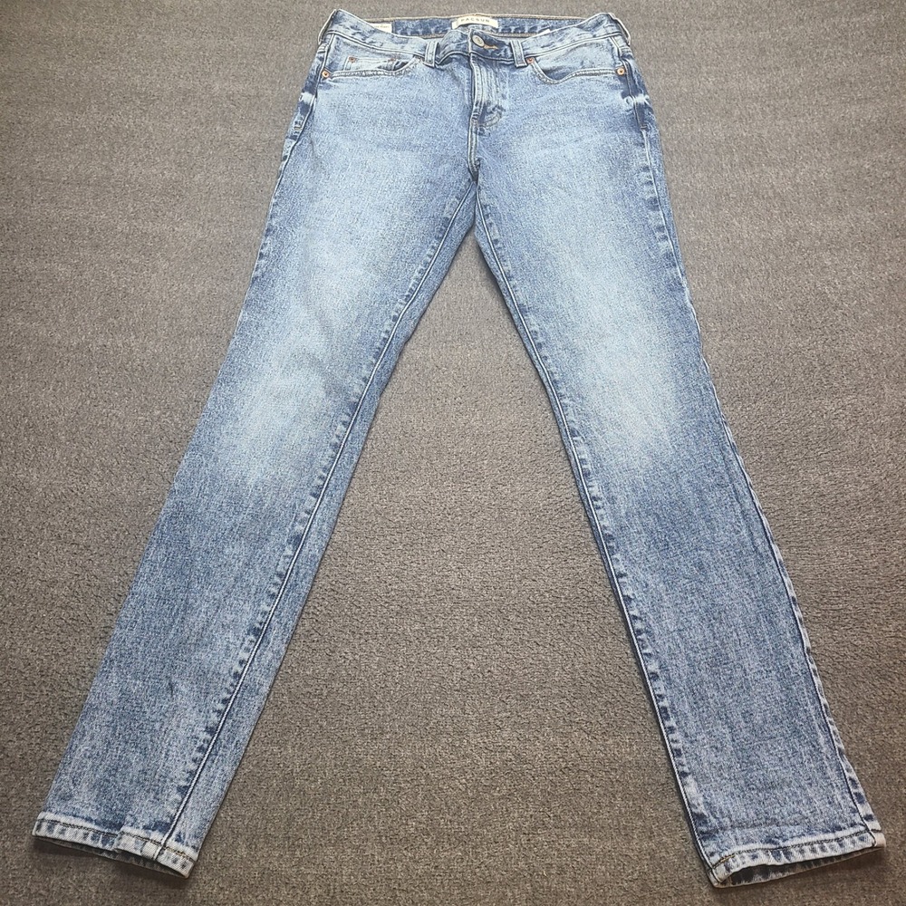 PACSUN Stacked Skinny Jeans Blue Wash Distressed Denim Size 30x32